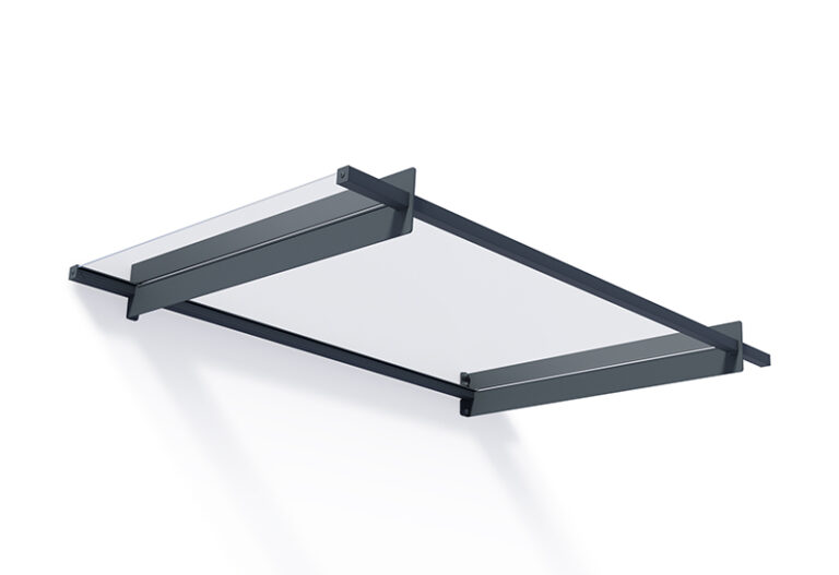Nancy Door Awning Kit - 94cm x 150.5cm Grey Structure & Clear Panels