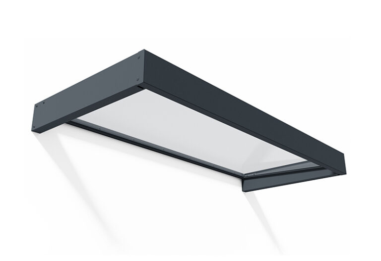 Sophia Door Awning Kit - 95cm x 215cm Grey Structure & Clear Panels