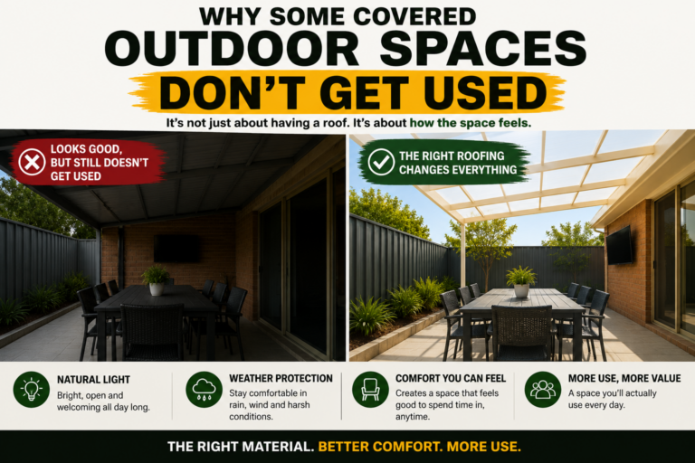 Why some covered outdoor spaces don’t get used (and how polycarbonate roofing can help)